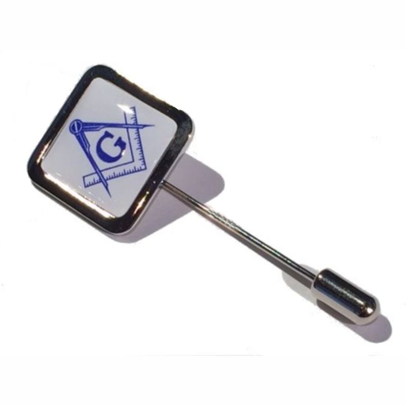 Stick Pin Blank 16mm Square Silver and print dome